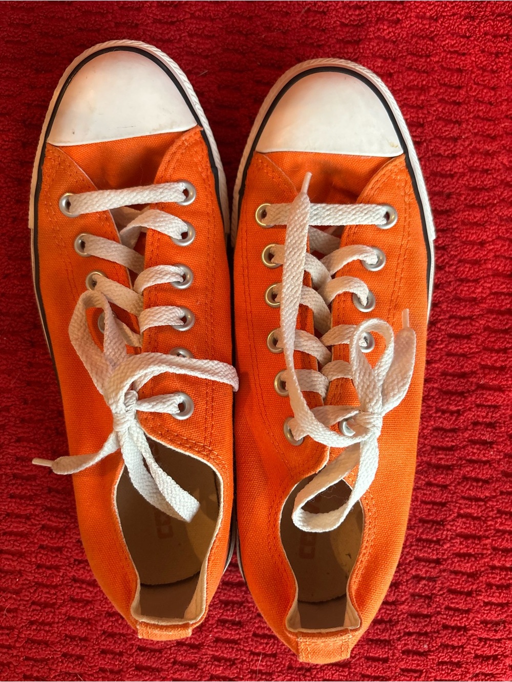 Converse Orange Canvas Low-Top Lace-Up Sneakers - unisex - Picture 3 of 8
